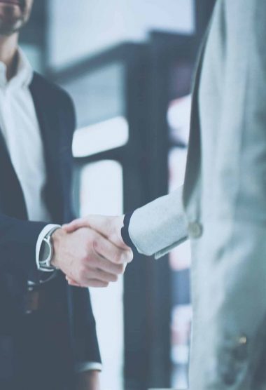 What a pleasure to meet you Closeup shot of two businesspeople shaking hands in an office