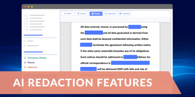 Redaction features header